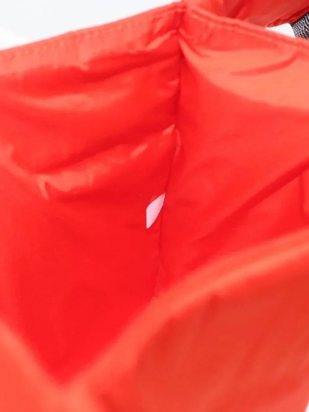 PRADA Sports Body Bag Nylon Orange Silver Auth 172265